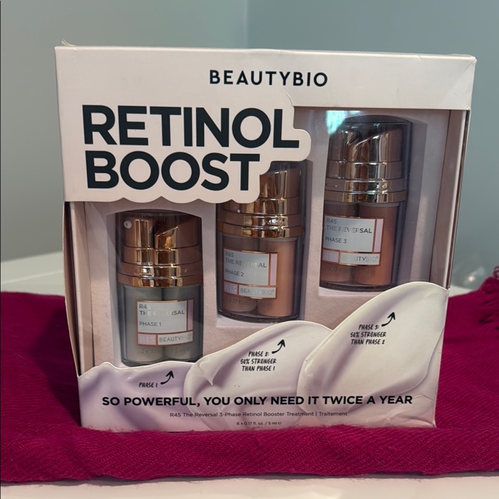 BeautyBio Retinol Boost Skincare Set - Gold and White